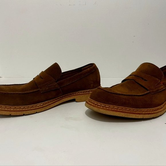 Johnston and Murphy Men's Suede Penny Loafers - Picture 1 of 4